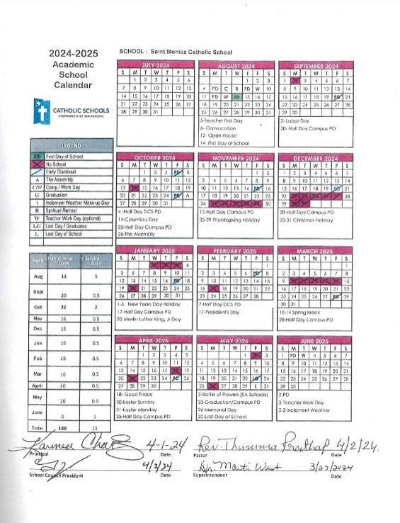 2024 2025 School Calendar