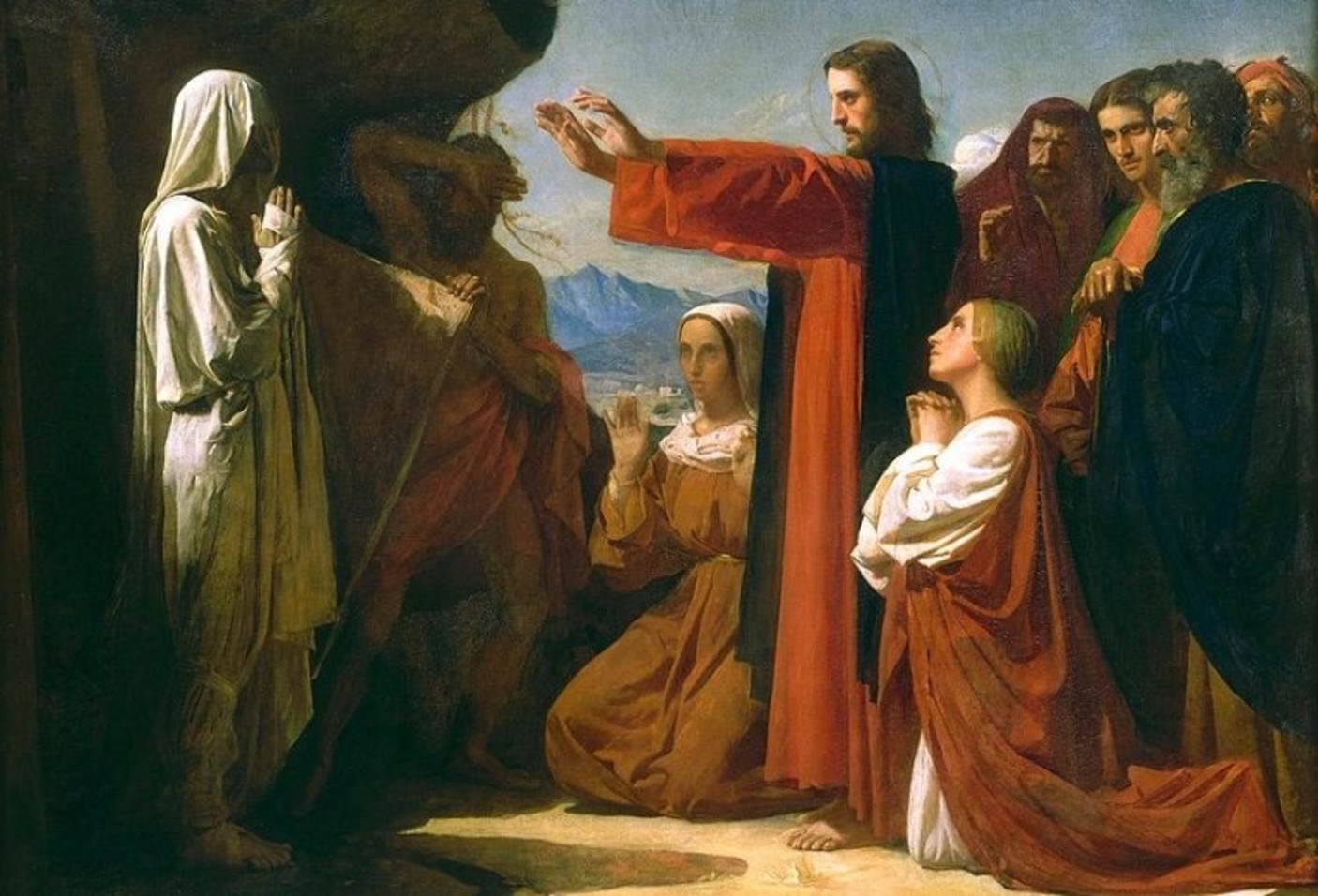 Jesus Raising Lazarus From The Dead By Leon Bonnat