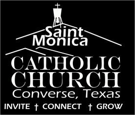 St Monica Logo Wht