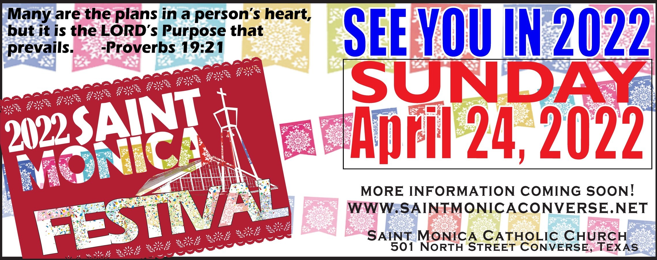 The 6th Annual Parish Festival will be on April 26! St. Monica