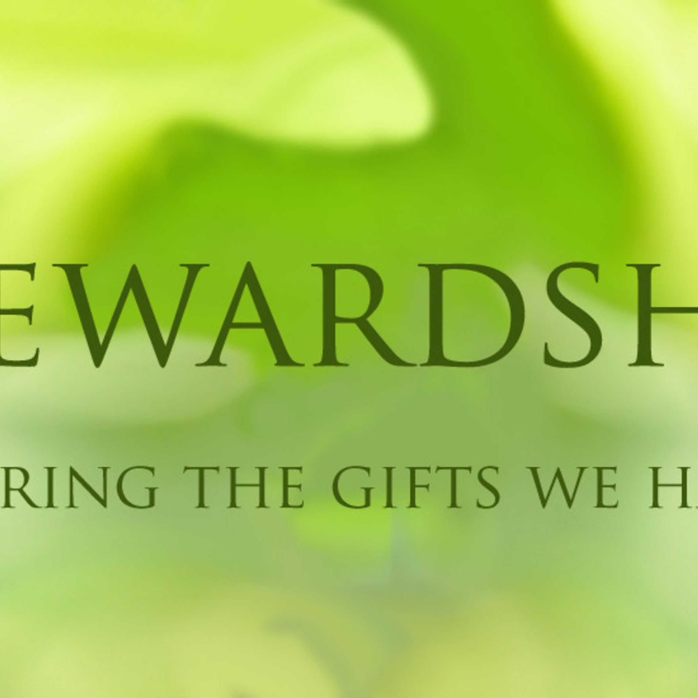Stewardship With Text